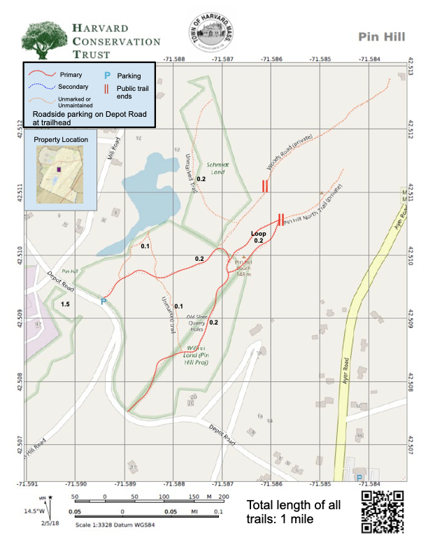 Pin Hill Trail Map